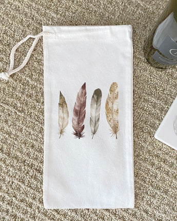 Four Feathers - Canvas Wine Bag