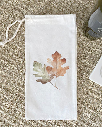 Oak Leaves - Canvas Wine Bag