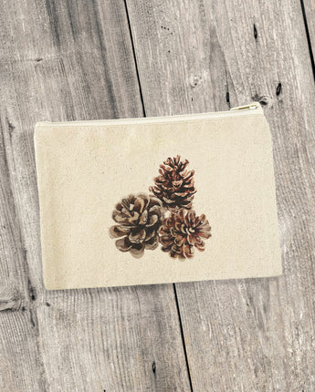 Pinecones - Canvas Zipper Pouch