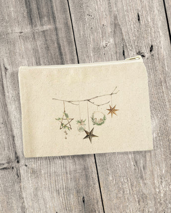 Festive Branch - Canvas Zipper Pouch