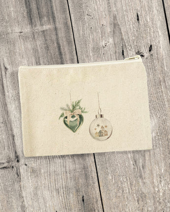 Greenery Ornaments - Canvas Zipper Pouch