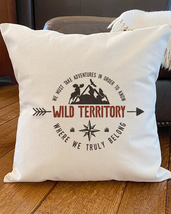 Wild Territory Badge - Square Canvas Pillow