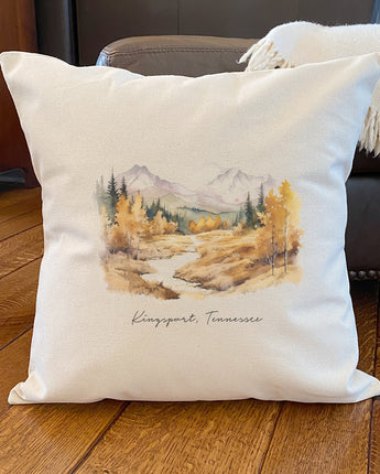 Autumn Mountain Scene Custom - Square Canvas Pillow