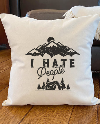 I Hate People - Square Canvas Pillow