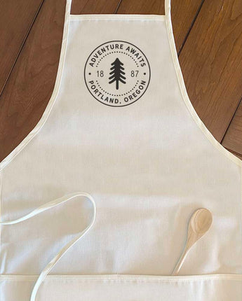 Tree Stamp w/ City, State - Women's Apron