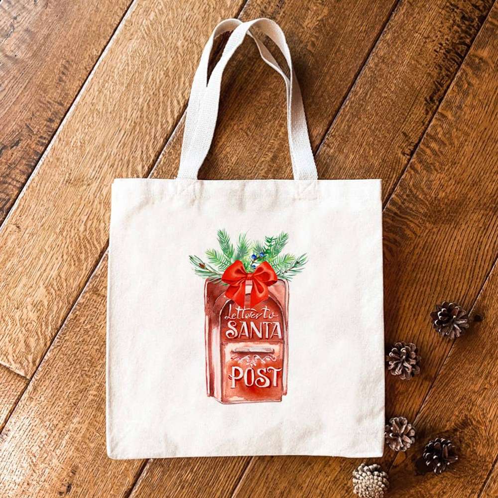 Santa tote bags hot sale