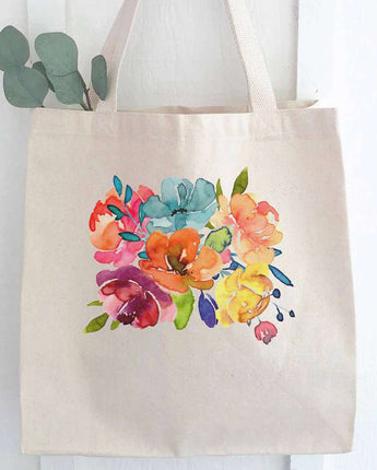 Summer Flower Bouquet - Canvas Tote Bag